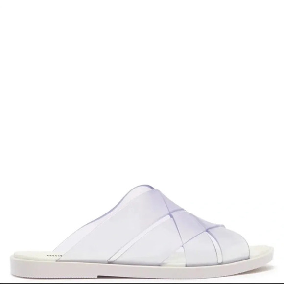 New Melissa White Clear Breeze Strappy flip flop slide on Sandal scented - Picture 3 of 12